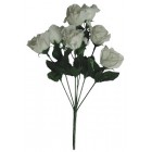 12 Cream Open Roses 2 Stems Silk Bud Roses Centerpiece Flower Wedding Flower Bouquets 